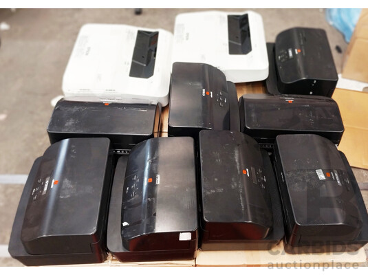 Pallet Lot of Assorted Printers, Projectors, Ipad Keyboards