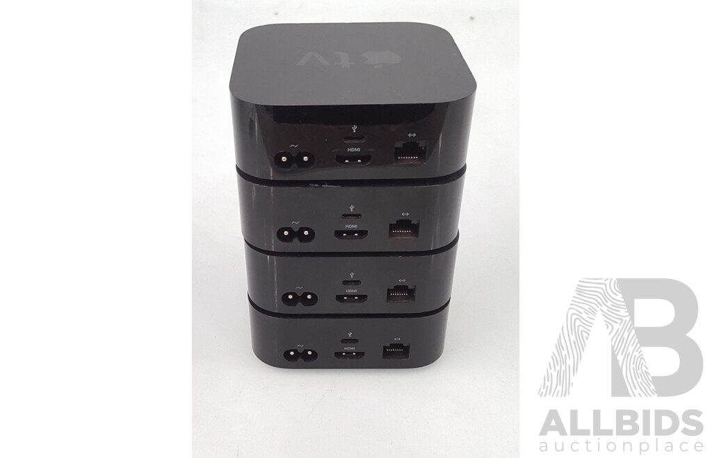 Apple TV (A1625) 4th Generation HD Media Streamer - Lot of Four
