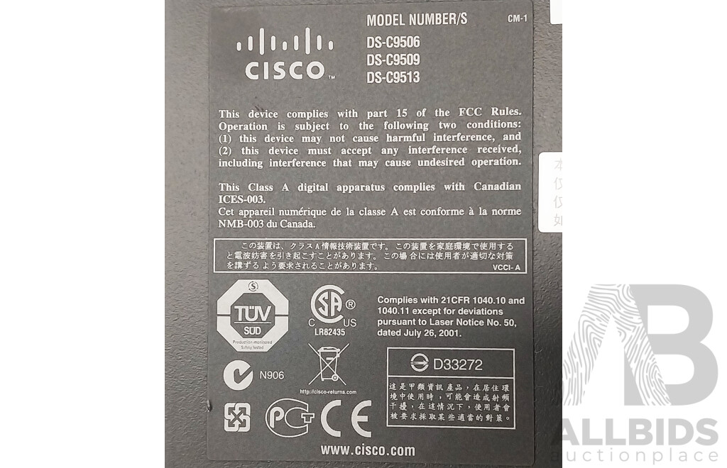 Cisco (DS-C9506) MDS 9506 Multilayer Director Switch