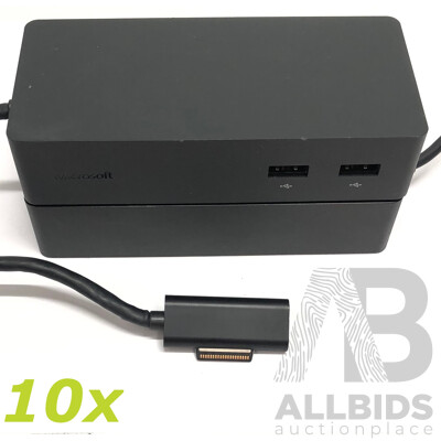 Microsoft (1661) Surface Dock w/ Power Supply - Lot of Ten
