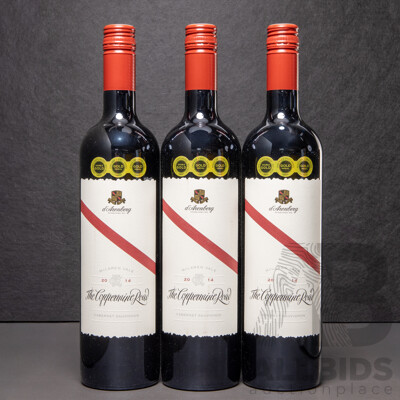 D'Arenberg the Copper Mine Road Cabernet Sauvignon Vintage 2014 X 3
