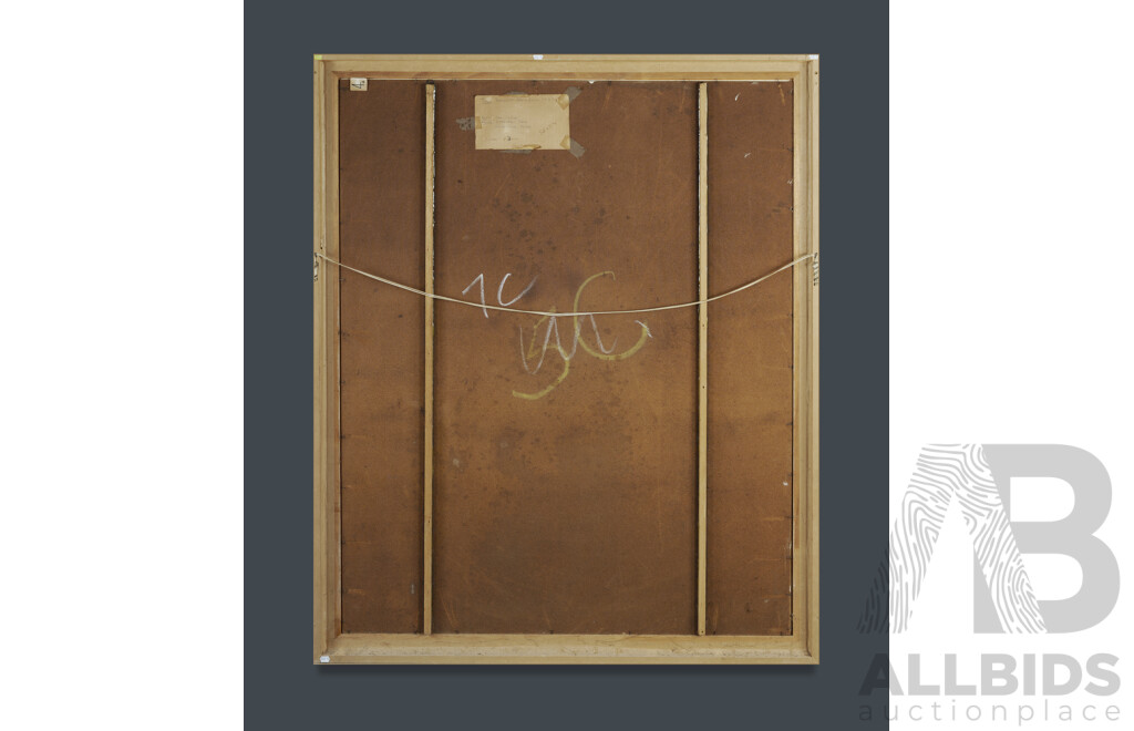 Yve Close (20th Century, Australian, 1930-2023) Portrait of Joshua Smith (1985), Wonderful Original Oil on Board, 104 x 84 cm (frame)