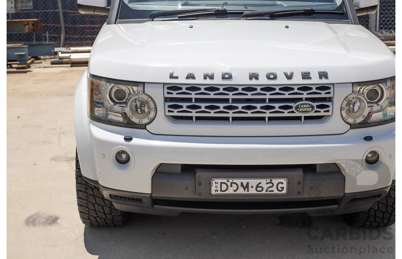 5/2012 Land Rover Discovery 4 3.0 SDV6 HSE MY12 4d Wagon Fuji White Turbo Diesel V6 3.0L - 7 Seater