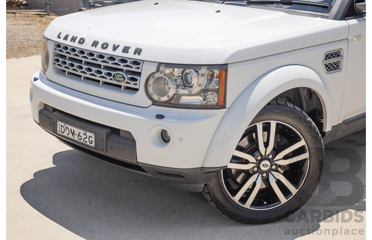5/2012 Land Rover Discovery 4 3.0 SDV6 HSE MY12 4d Wagon Fuji White Turbo Diesel V6 3.0L - 7 Seater