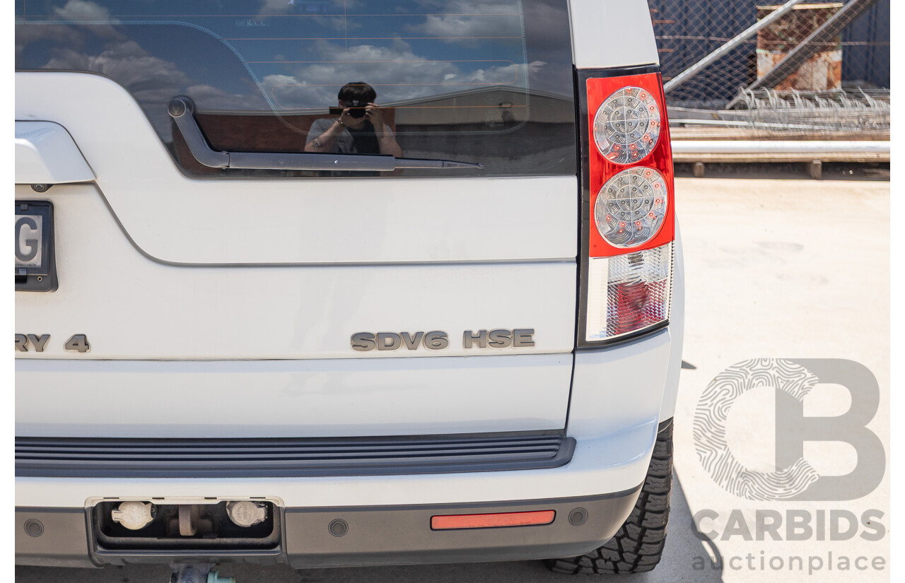 5/2012 Land Rover Discovery 4 3.0 SDV6 HSE MY12 4d Wagon Fuji White Turbo Diesel V6 3.0L - 7 Seater