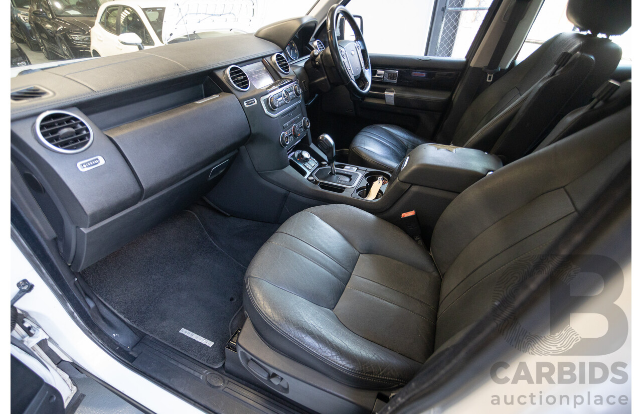 5/2012 Land Rover Discovery 4 3.0 SDV6 HSE MY12 4d Wagon Fuji White Turbo Diesel V6 3.0L - 7 Seater