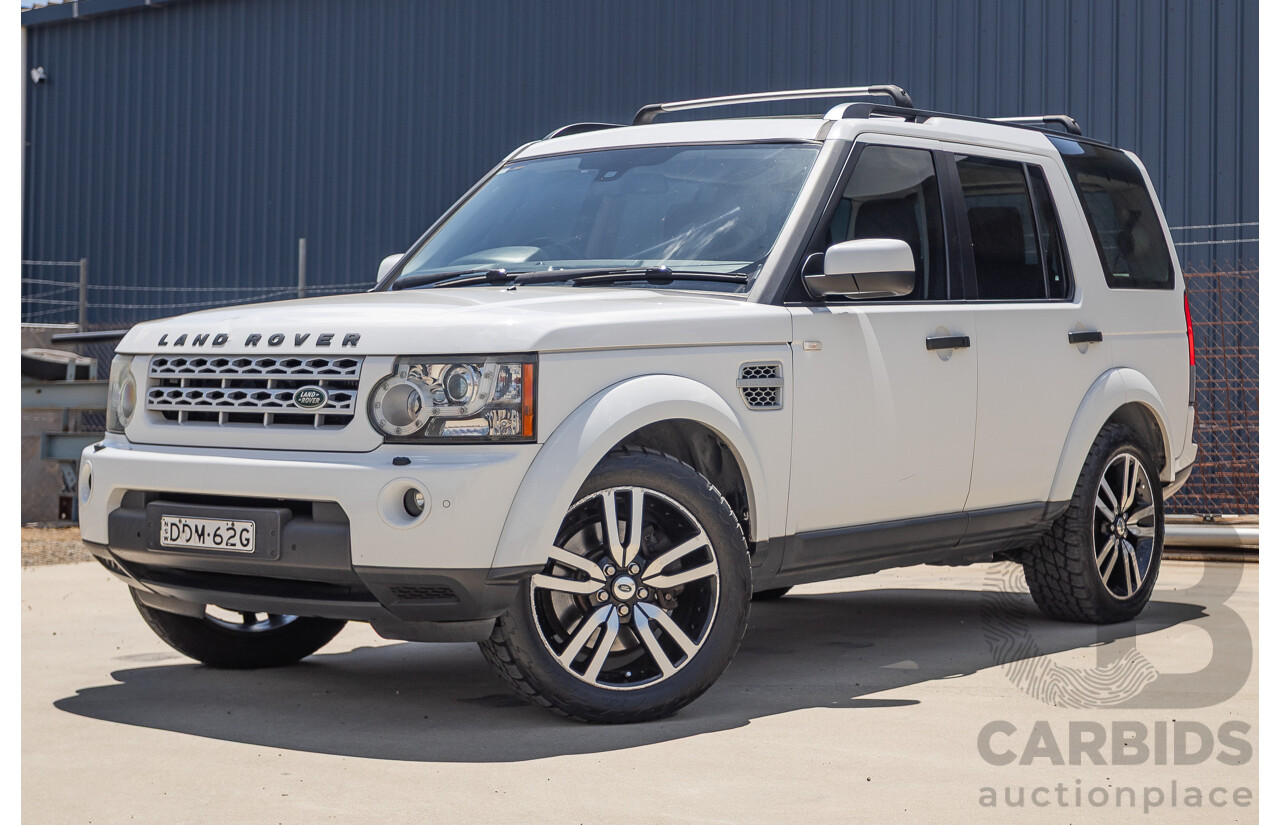 5/2012 Land Rover Discovery 4 3.0 SDV6 HSE MY12 4d Wagon Fuji White Turbo Diesel V6 3.0L - 7 Seater