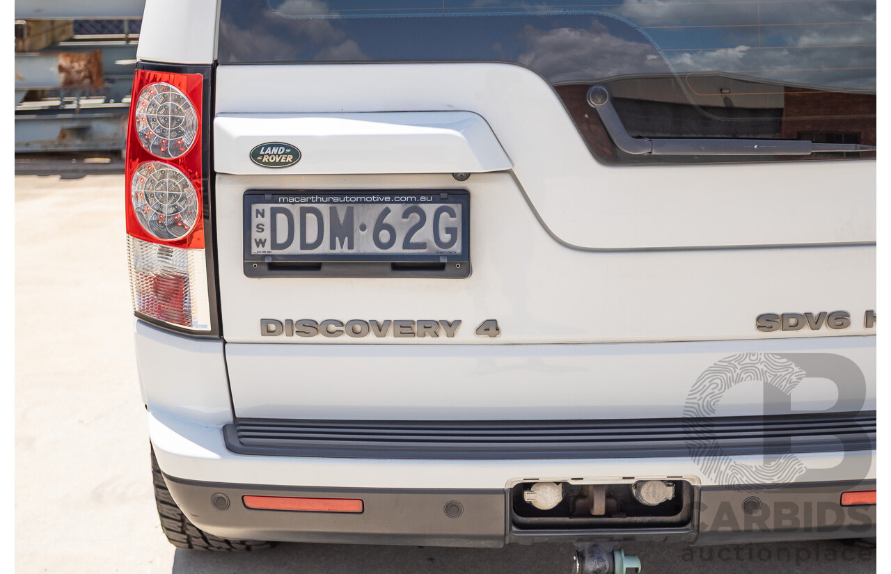 5/2012 Land Rover Discovery 4 3.0 SDV6 HSE MY12 4d Wagon Fuji White Turbo Diesel V6 3.0L - 7 Seater