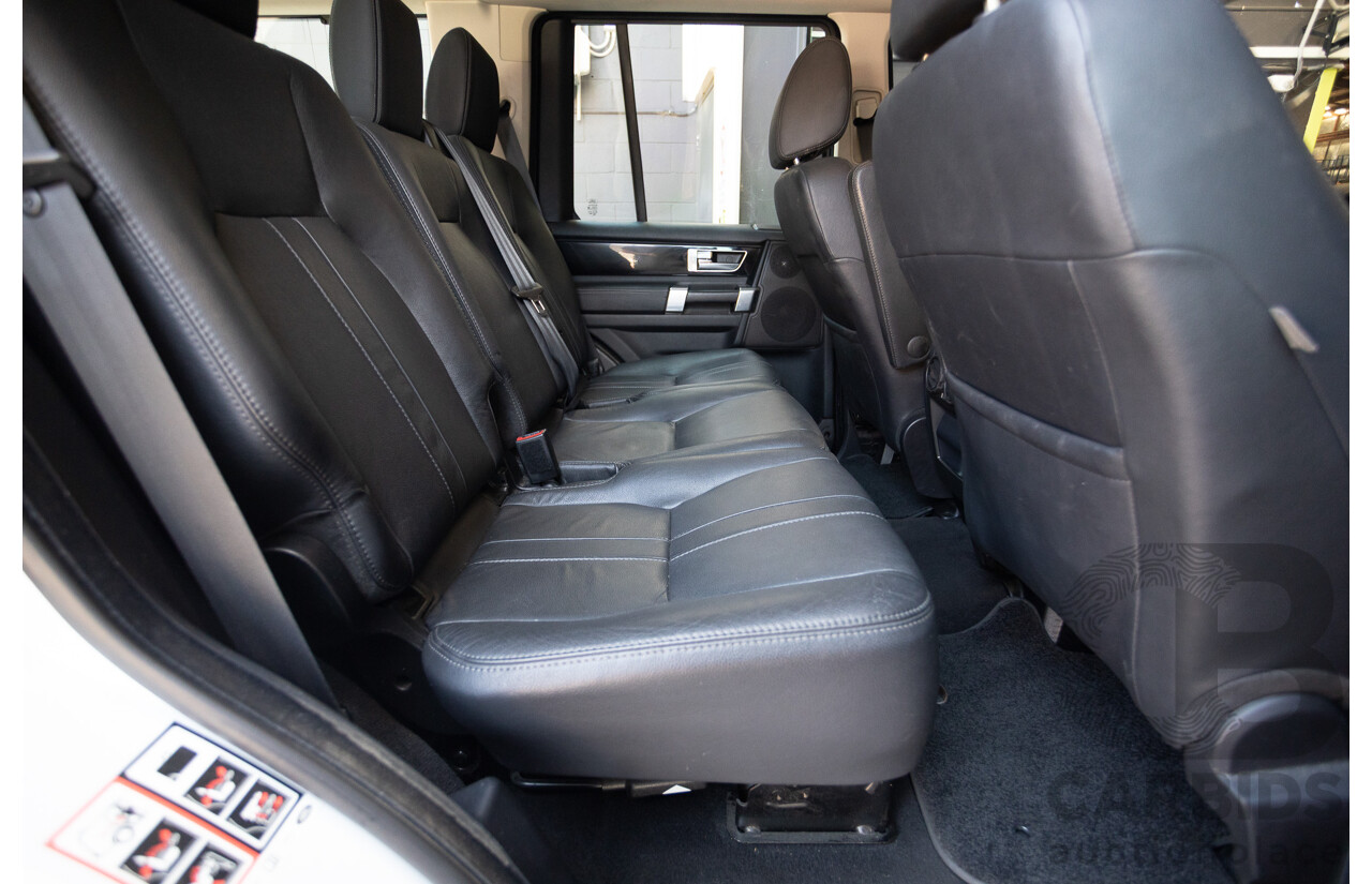 5/2012 Land Rover Discovery 4 3.0 SDV6 HSE MY12 4d Wagon Fuji White Turbo Diesel V6 3.0L - 7 Seater