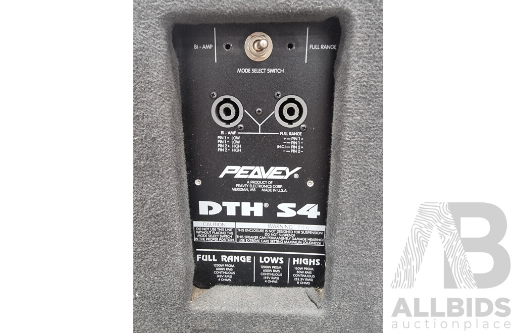Pair of Peavey Electronics Speaker's DTH-4 & DTH218