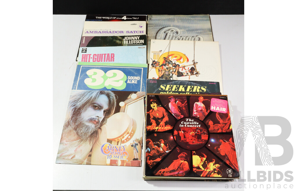 Collection of Approximately Twenty-Five Popular Music LPs Including The Seekers, Bob Seger, Simon & Garfunkel & Others