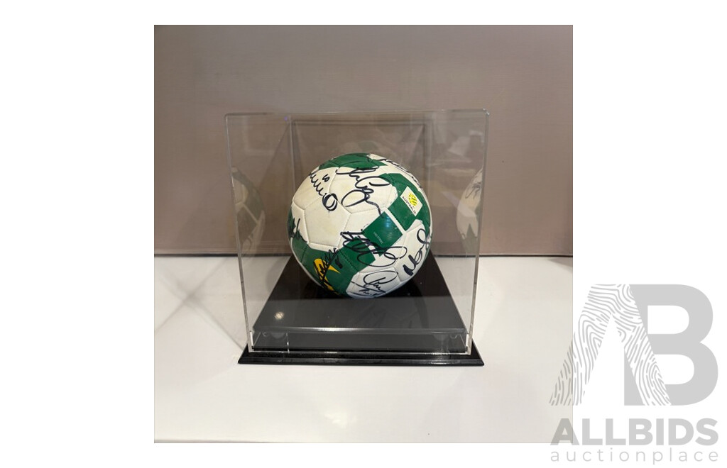 Signed 2010 Socceroos Team Ball (Boxed Display) – With Certificate of Authenticity