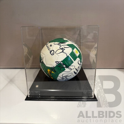 Signed 2010 Socceroos Team Ball (Boxed Display) – With Certificate of Authenticity
