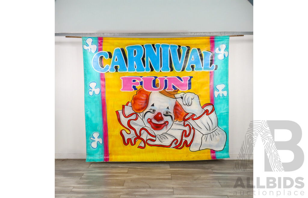 Vintage Hand Painted Carnival Canvas