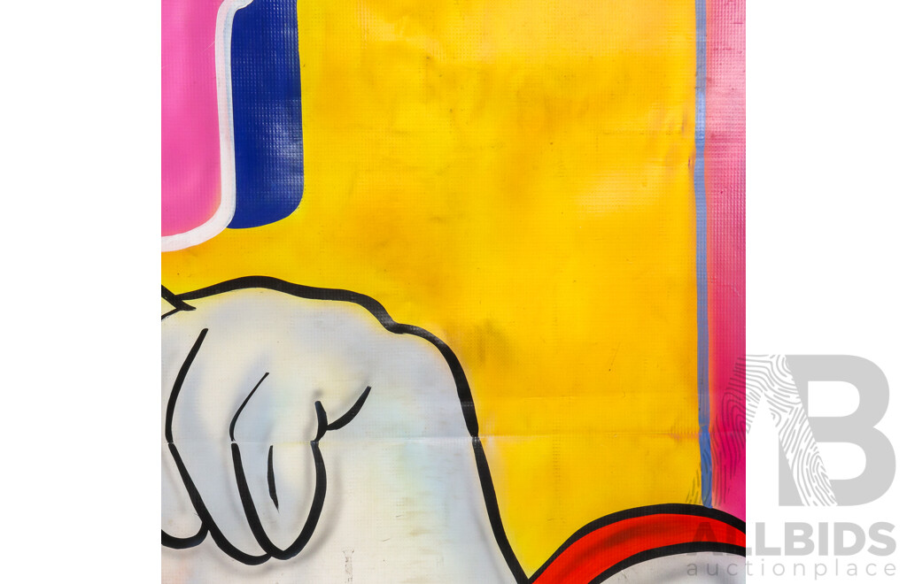 Vintage Hand Painted Carnival Canvas