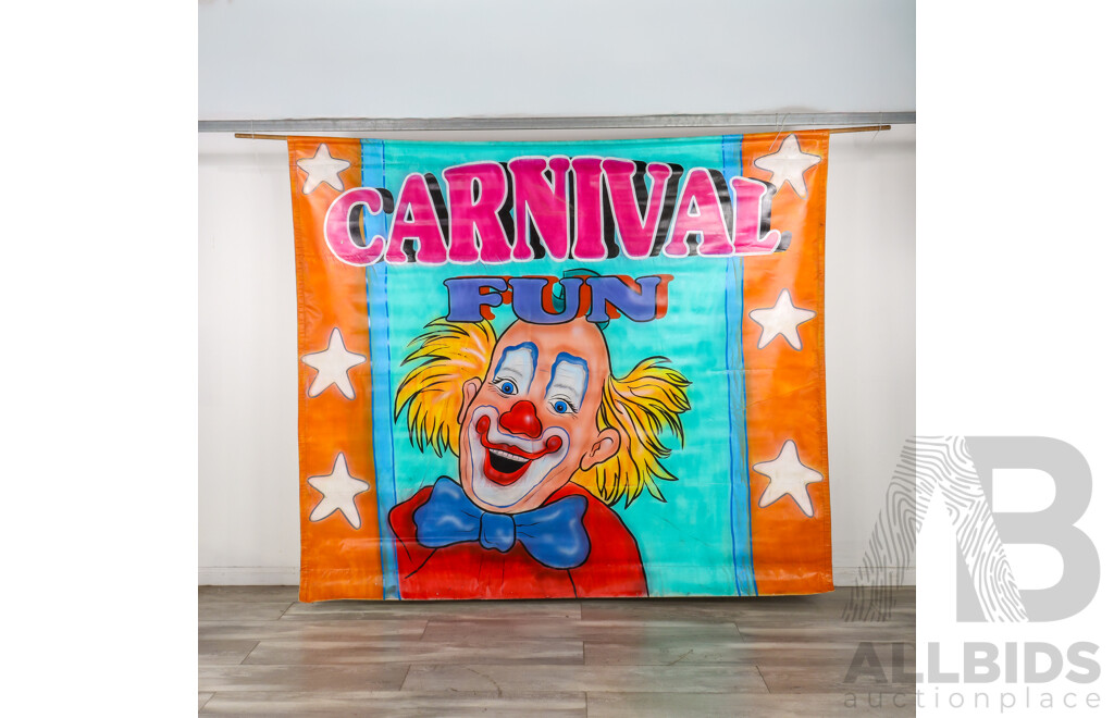 Vintage Hand Painted Carnival Canvas