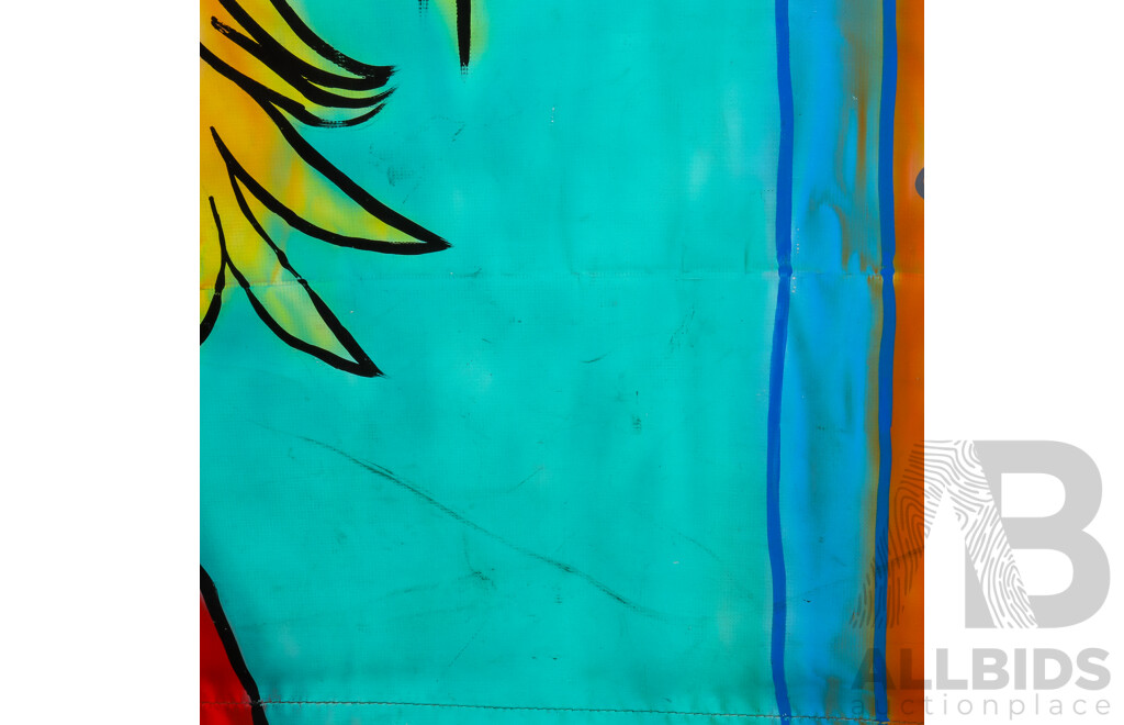 Vintage Hand Painted Carnival Canvas