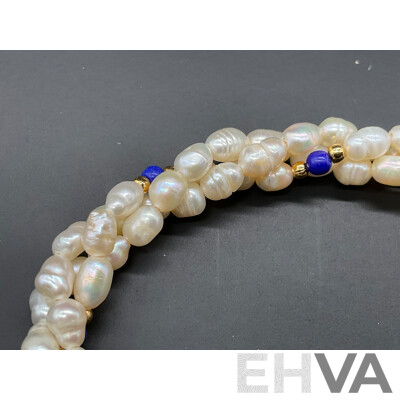 Twisted Freshwater Pearl Necklace, Bracelet & Earring Set