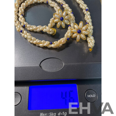 Twisted Freshwater Pearl Necklace, Bracelet & Earring Set