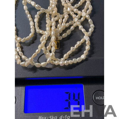 Freshwater Pearl Necklace and Bracelet Set