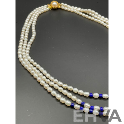 Freshwater Pearl Necklace & Earring Set