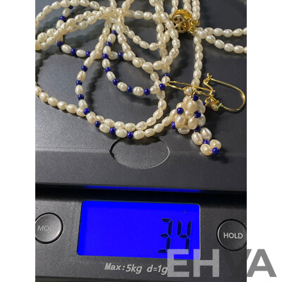 Freshwater Pearl Necklace & Earring Set