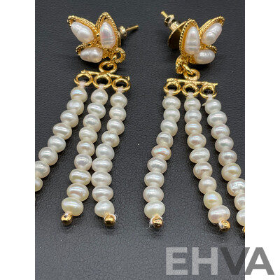 Freshwater Pearl Necklace, Bracelet & Earring Set