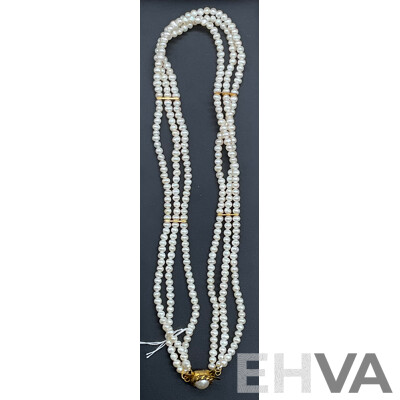 Freshwater Pearl Necklace, Bracelet & Earring Set