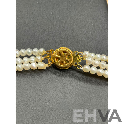 Freshwater Pearl Necklace, Bracelet & Earring Set