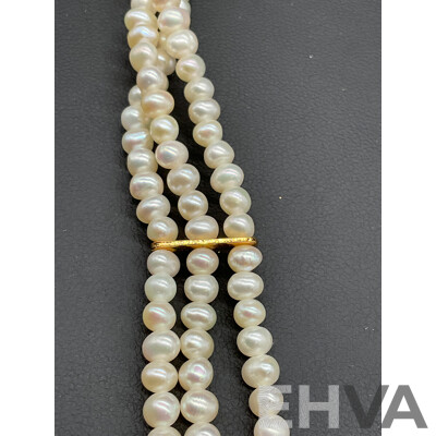 Freshwater Pearl Necklace, Bracelet & Earring Set