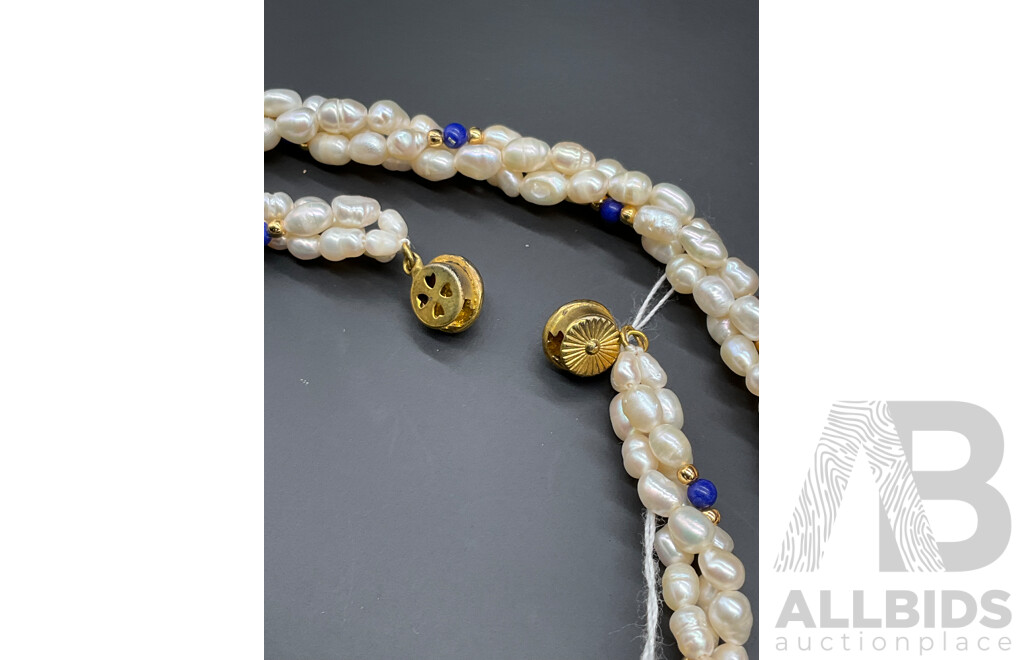 Twisted Freshwater Pearl Necklace, Bracelet & Earring Set