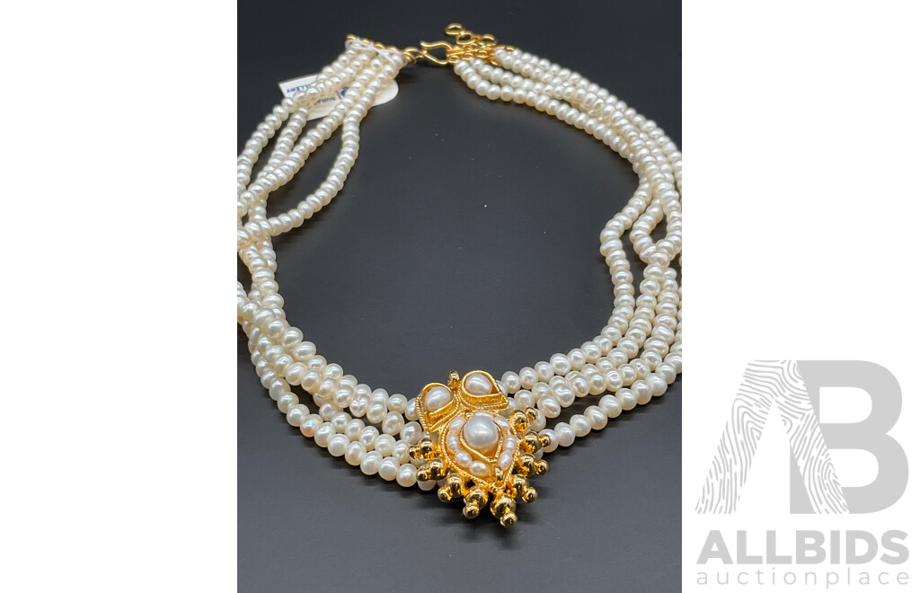 Freshwater Pearl Necklace & Earring Set