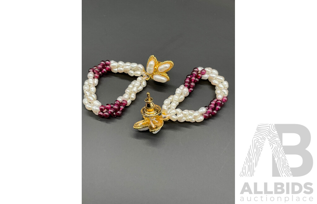 Freshwater Pearl Twisted Necklace & Earring Set