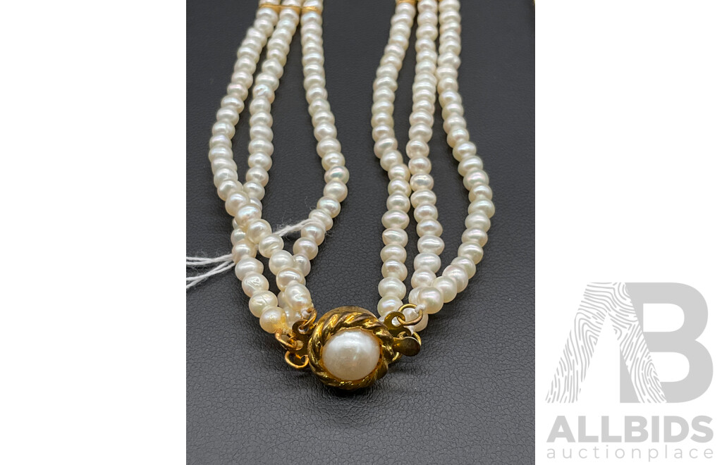 Freshwater Pearl Necklace, Bracelet & Earring Set