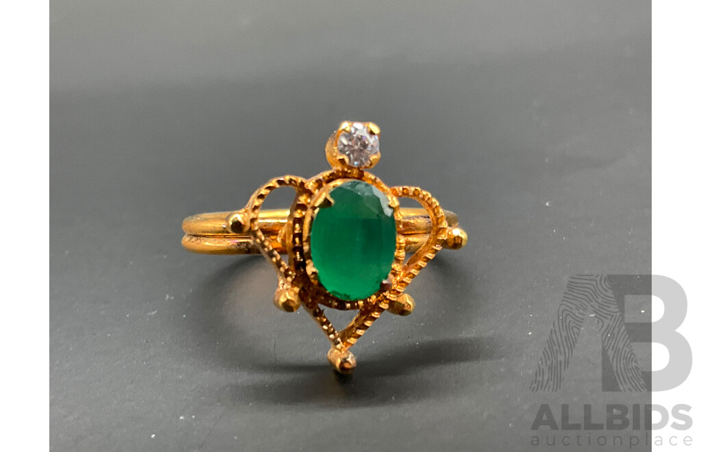 Floral Necklace, Ring & Earring Set