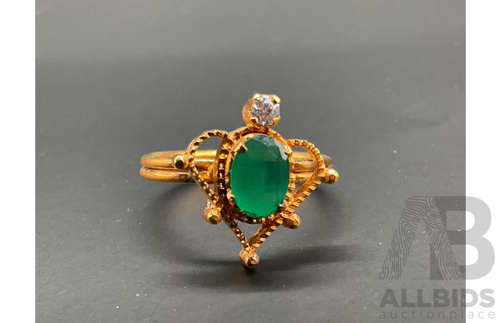 Floral Necklace, Ring & Earring Set