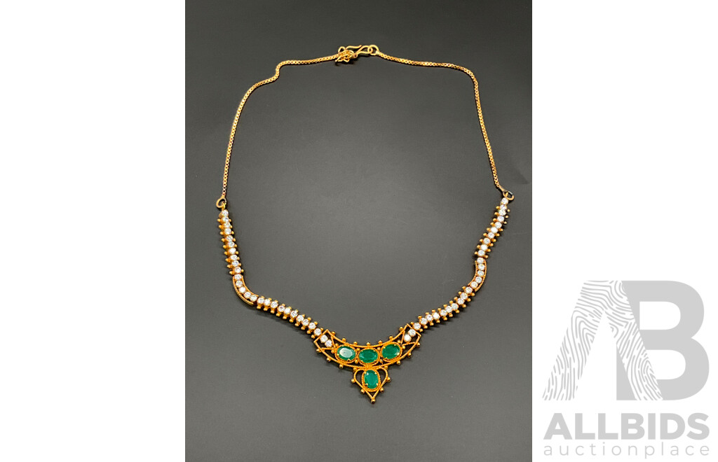 Floral Necklace, Ring & Earring Set