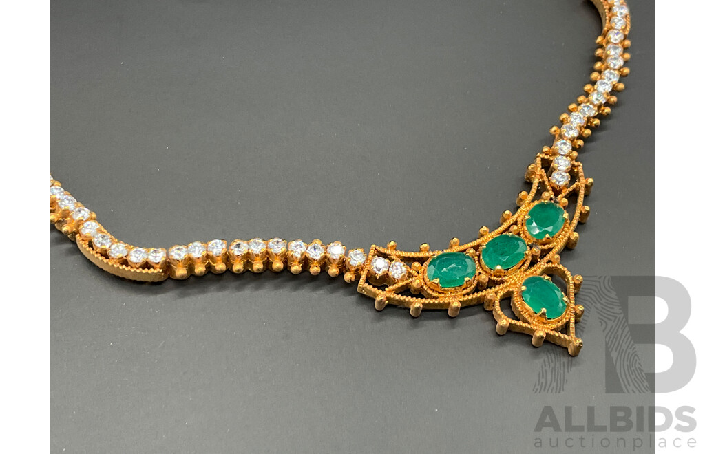 Floral Necklace, Ring & Earring Set