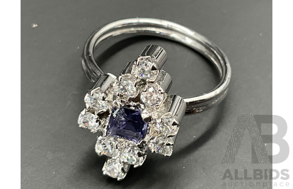 Royal Blue Necklace, Ring & Earring Set