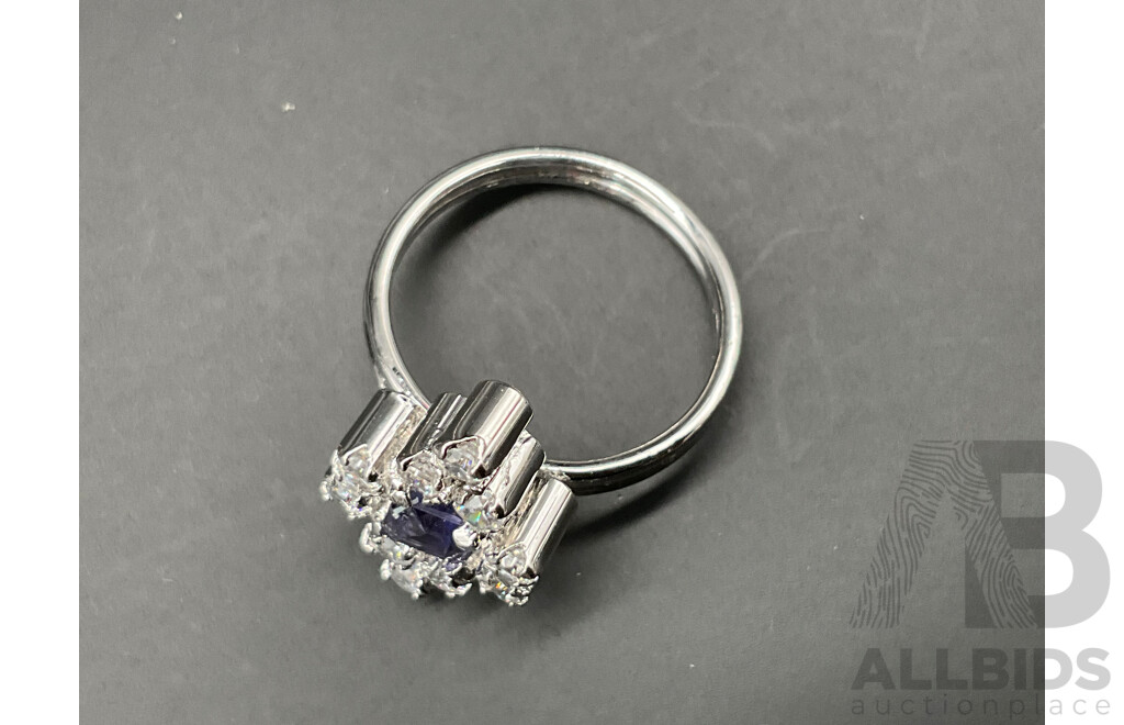 Royal Blue Necklace, Ring & Earring Set