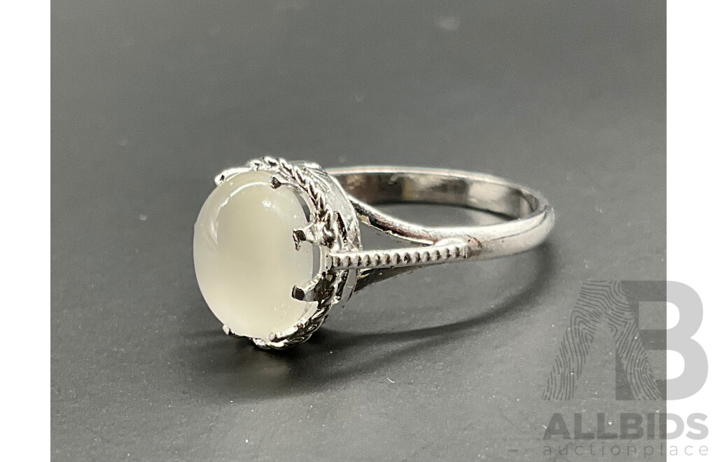 Moonstone Necklace, Ring & Earring Set