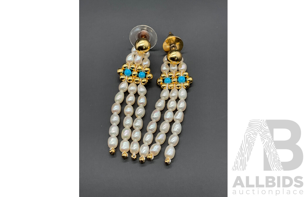 Freshwater Pearl Necklace, Bracelet & Earring Set