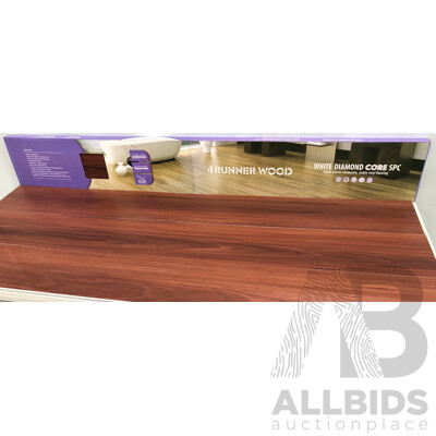 4Runner 7mm Hybrid Flooring - Antique Wood Finish - Red Jarrah - 24.624 Square Meters - Brand New