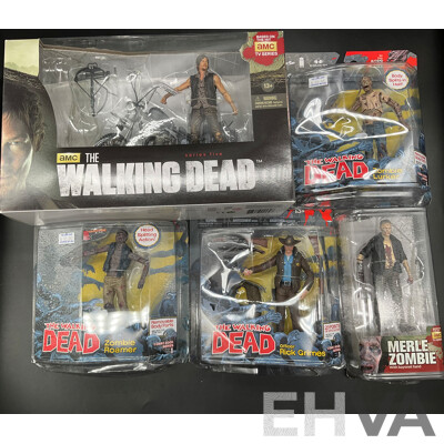 The Walking Dead Collectable Action Figures - Lot of 5