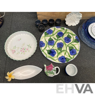 Collection of Vintage Ceramics, Including Plates, Cups, Saucers and Serving Dishes
