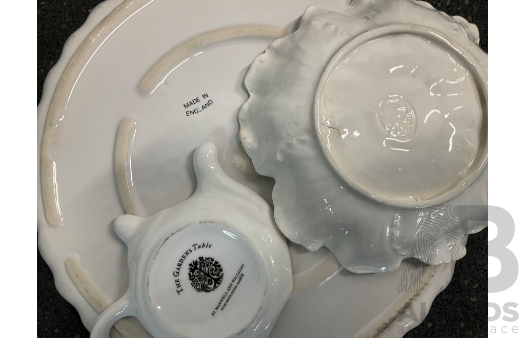 Collection of Vintage Ceramics, Including Plates, Cups, Saucers and Serving Dishes