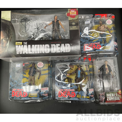 The Walking Dead Collectable Action Figures - Lot of 5