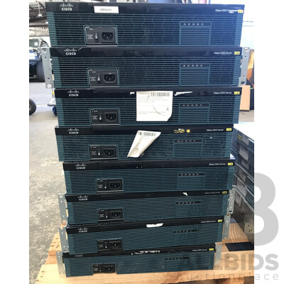 Cisco 2900 Series Assorted Integrated Service Routers - Lot of 8