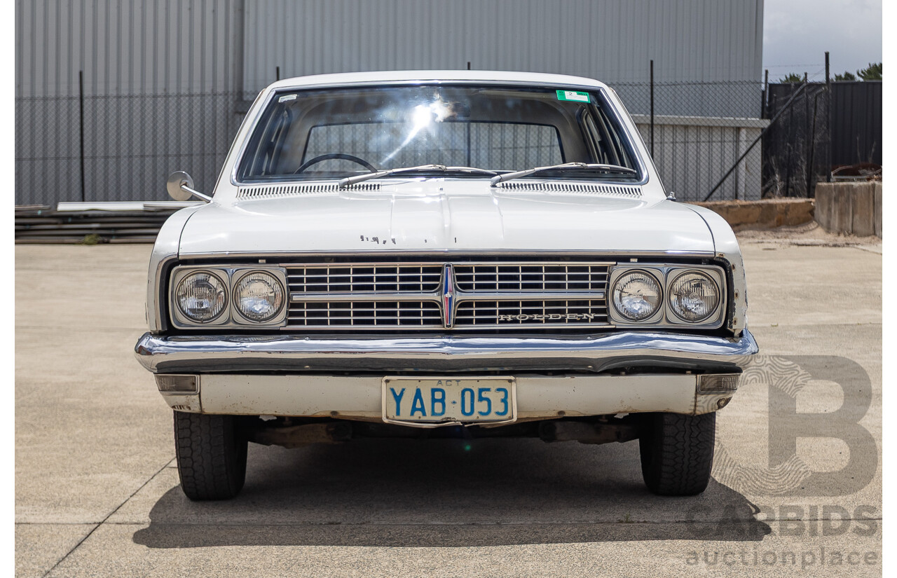 01/1968 Holden HK Premier 4d Sedan Grecian White 186S 3.0L - Matching Numbers Survivor Car