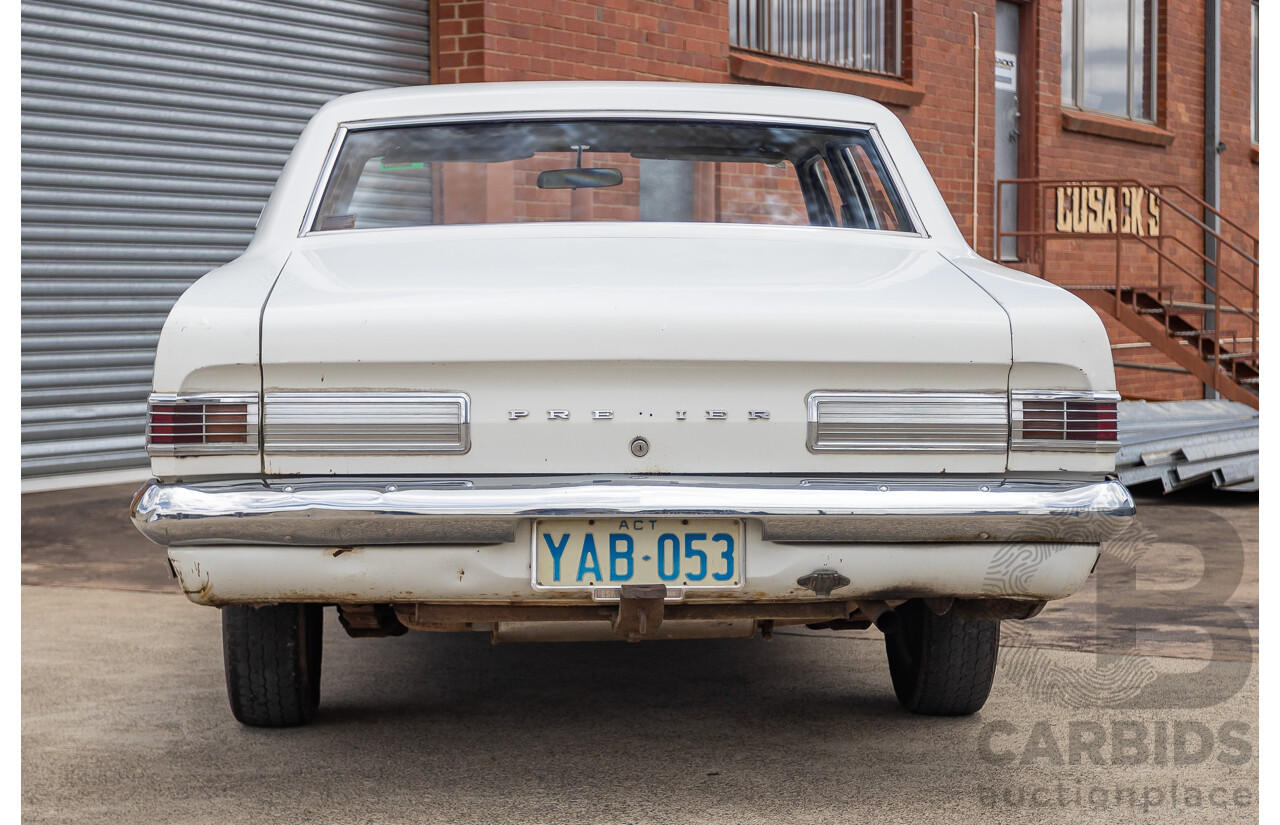 01/1968 Holden HK Premier 4d Sedan Grecian White 186S 3.0L - Matching Numbers Survivor Car